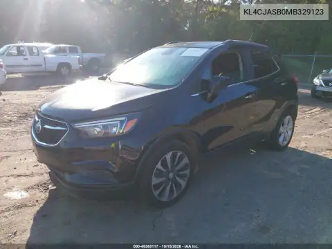 KL4CJASB0MB329123 — 2021 Buick Encore, foto 3 de IAAI, Parte delantera