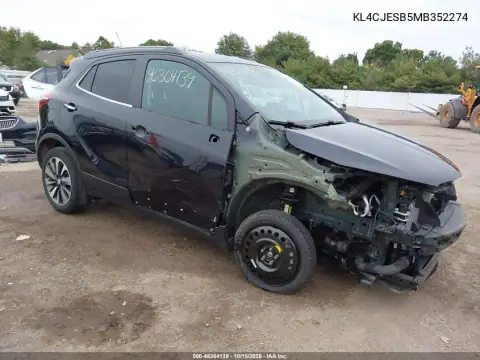 KL4CJESB5MB352274 — 2021 Buick Encore, წინა მარჯვენა ნაწილი, ფოტოები შეკეთებამდე