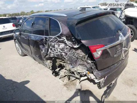 LRBFXBSA8HD234638 — 2017 Buick Envision, фото 3 с аукциона IAAI, задняя часть слева