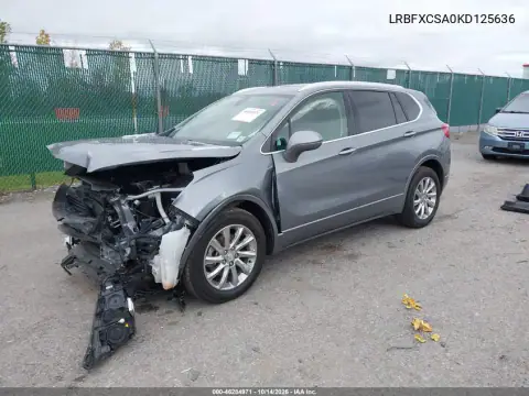 LRBFXCSA0KD125636 — 2019 Buick Envision, zdjęcie 2 z IAAI, Przód
