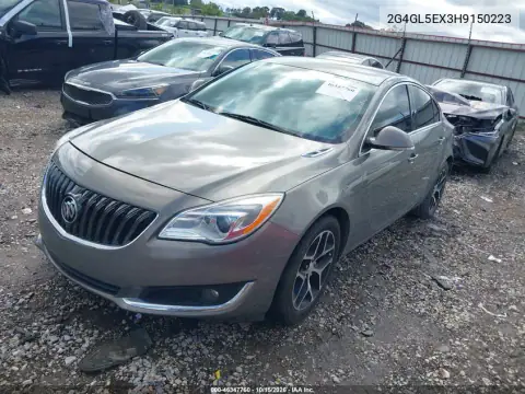 2G4GL5EX3H9150223 — 2017 Buick Regal, фото 2 з IAAI, Передня частина справа