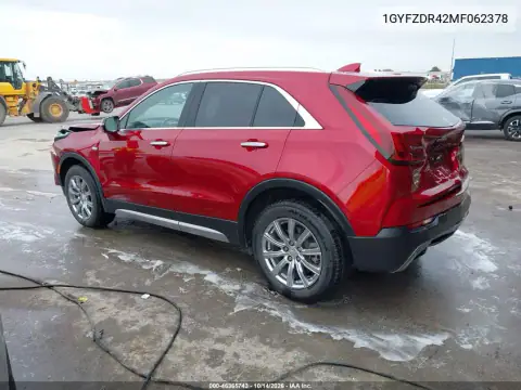 1GYFZDR42MF062378 — 2021 Cadillac XT4, фото 4 з IAAI, Передня й задня частини
