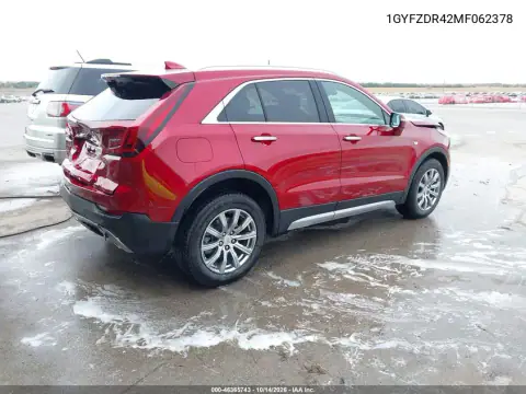 1GYFZDR42MF062378 — 2021 Cadillac XT4, фото 5 з IAAI, Передня й задня частини