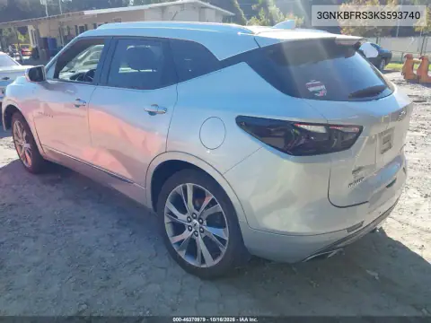 3GNKBFRS3KS593740 — 2019 Chevrolet Blazer, фото 4 с аукциона IAAI, правый бок