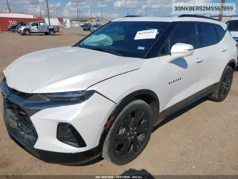 2021 Chevrolet Blazer Fwd Rs VIN 3GNKBERS2MS567899 фото 3