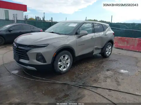 3GNKBHRS5MS582043 — 2021 Chevrolet Blazer, Lewy bok, zdjęć przed naprawą