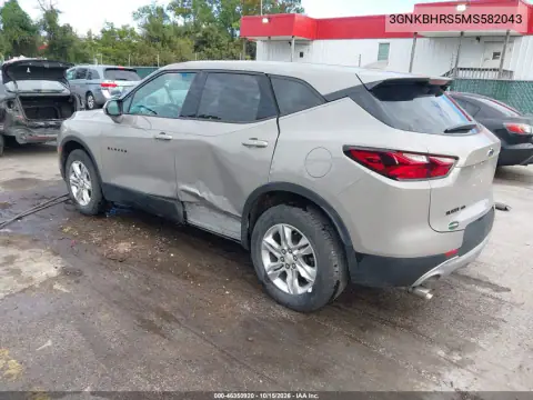 3GNKBHRS5MS582043 — 2021 Chevrolet Blazer, ფოტო 4, IAAI, მარცხენა მხარე
