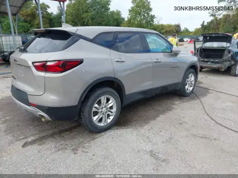 3GNKBHRS5MS582043 — 2021 Chevrolet Blazer, ფოტო 5, IAAI, მარცხენა მხარე
