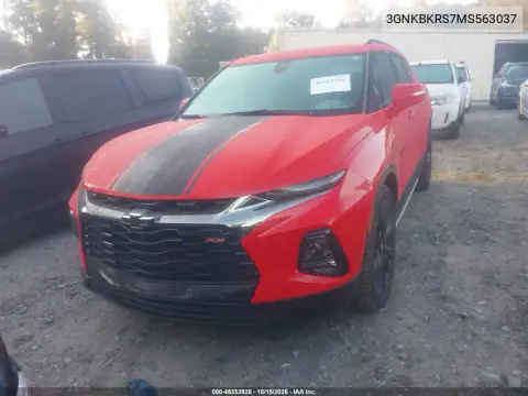 3GNKBKRS7MS563037 — 2021 Chevrolet Blazer, фото 3 с аукциона IAAI, ЗАДНЯЯ ЧАСТЬ