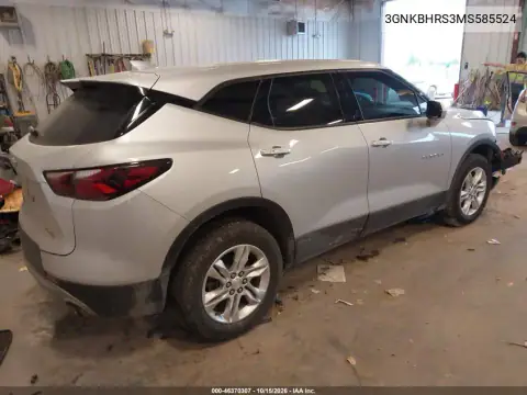 3GNKBHRS3MS585524 — 2021 Chevrolet Blazer, zdjęcie 4 z IAAI, Przód