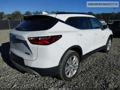 3GNKBDRS3MS522710 — 2021 Chevrolet Blazer, foto 5 de IAAI, Parte delantera