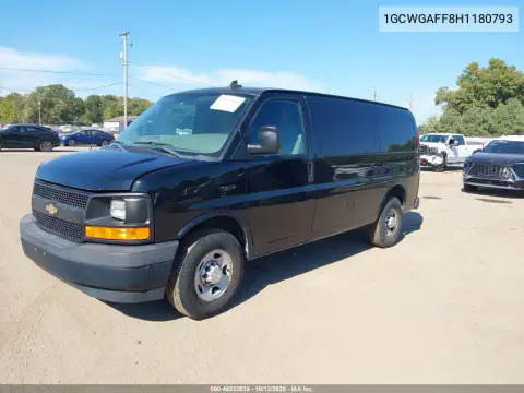 2017 Chevrolet Express 2500 Work Van VIN 1GCWGAFF8H1180793 фото 3