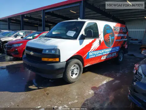 2019 Chevrolet Express 2500 Work Van VIN 1GCWGAFP2K1367320 фото 3