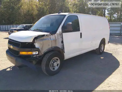 1GCWGAFG2K1178781 — 2019 Chevrolet Express, foto 3 de IAAI, Delantera izquierda