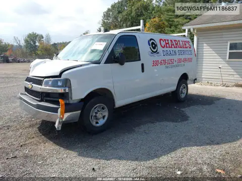 1GCWGAFP6M1186837 — 2021 Chevrolet Express, ფოტო 3, IAAI, წინა ნაწილი