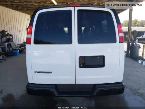 1GAWGEFP0P1106758 — 2023 Chevrolet Express, ბუნებრივი ცვეთა, ფოტოები შეკეთებამდე
