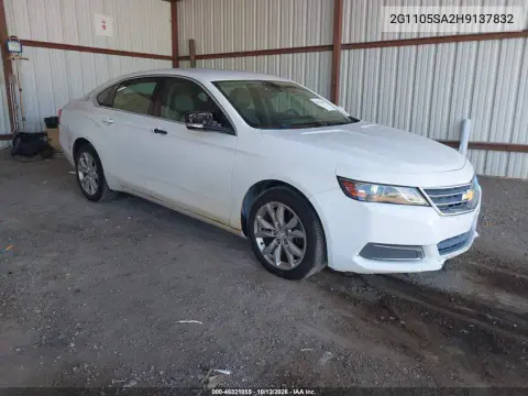 2G1105SA2H9137832 — 2017 Chevrolet Impala, Естественный износ, фото до ремонта