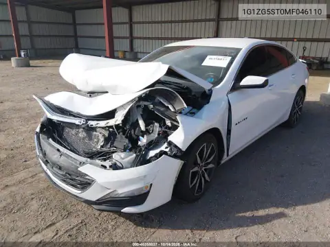 1G1ZG5ST0MF046110 — 2021 Chevrolet Malibu, photo 2 from IAAI, Front end
