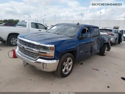 3GCPCREC8HG448331 — 2017 Chevrolet Silverado, ფოტო 2, IAAI, გადაბრუნება