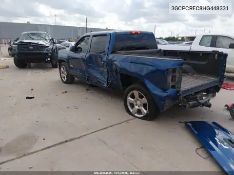 3GCPCREC8HG448331 — 2017 Chevrolet Silverado, ფოტო 3, IAAI, გადაბრუნება