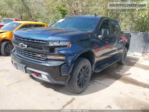 3GCPYFED2MG316068 — 2021 Chevrolet Silverado, photo 3 from IAAI, Rear end