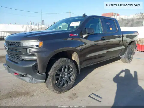 1GCPYFED1MZ397421 — 2021 Chevrolet Silverado, фото 3 с аукциона IAAI, Передняя часть