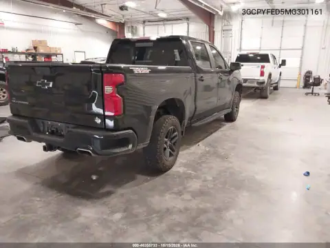 3GCPYFED5MG301161 — 2021 Chevrolet Silverado, photo 4 from IAAI, Left rear