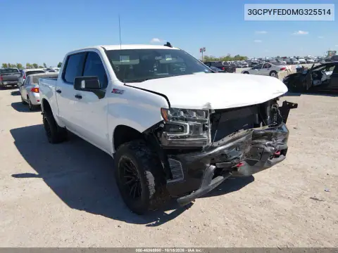 3GCPYFED0MG325514 — 2021 Chevrolet Silverado, Parte delantera, fotos antes de reparar
