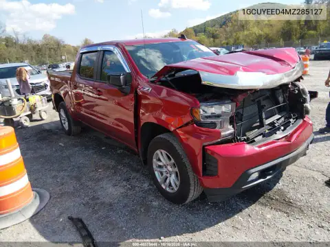 1GCUYEED4MZ285127 — 2021 Chevrolet Silverado, წინა ნაწილი, ფოტოები შეკეთებამდე
