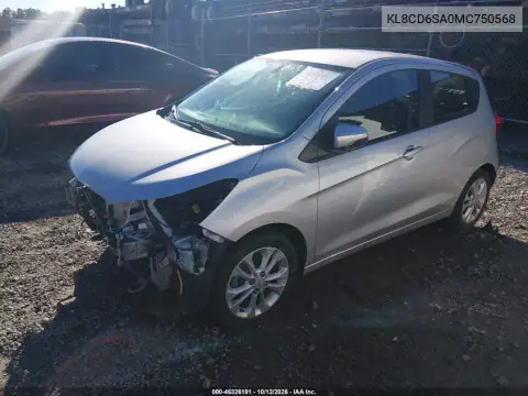 KL8CD6SA0MC750568 — 2021 Chevrolet Spark, zdjęcie 2 z IAAI, Przód