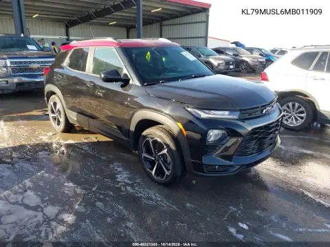KL79MUSL6MB011909 — 2021 Chevrolet TrailBlazer, Lewy przód, zdjęć przed naprawą