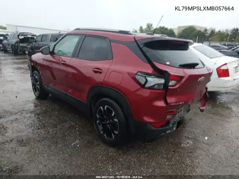 KL79MPSLXMB057664 — 2021 Chevrolet TrailBlazer, фото 4 с аукциона IAAI, ЗАДНЯЯ ЧАСТЬ