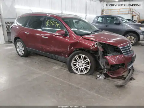 1GNKVGKDXFJ349969 — 2015 Chevrolet Traverse, photo 2 from IAAI, Front end