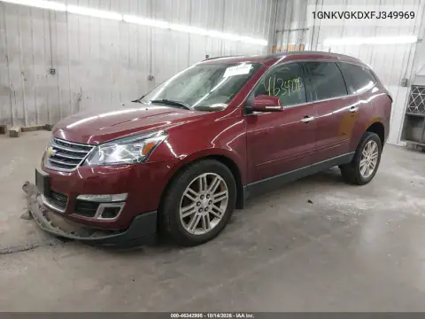 1GNKVGKDXFJ349969 — 2015 Chevrolet Traverse, photo 3 from IAAI, Front end