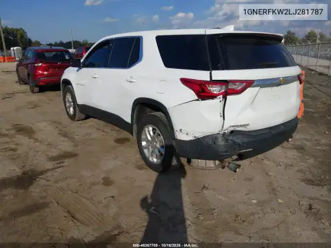 1GNERFKW2LJ281787 — 2020 Chevrolet Traverse, photo 4 from IAAI, Left rear