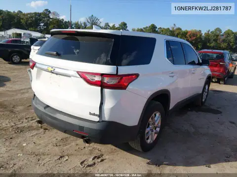 1GNERFKW2LJ281787 — 2020 Chevrolet Traverse, photo 5 from IAAI, Left rear