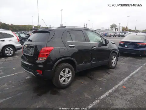 KL7CJPSB0KB948565 — 2019 Chevrolet TRAX, photo 4 from IAAI, Front end