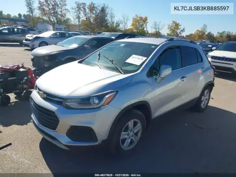KL7CJLSB3KB885597 — 2019 Chevrolet TRAX, фото 2 с аукциона IAAI, ЗАДНЯЯ ЧАСТЬ