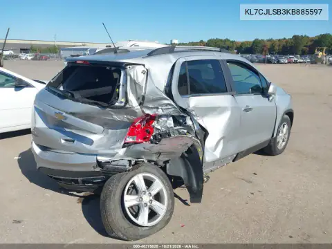 KL7CJLSB3KB885597 — 2019 Chevrolet TRAX, фото 4 с аукциона IAAI, ЗАДНЯЯ ЧАСТЬ
