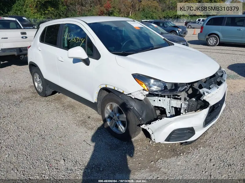 KL7CJKSB5MB310379 — 2021 Chevrolet TRAX, фото 2 с аукциона IAAI, Передняя часть