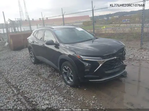 KL77LHE20RC107668 — 2024 Chevrolet TRAX, წინა ნაწილი, ფოტოები შეკეთებამდე