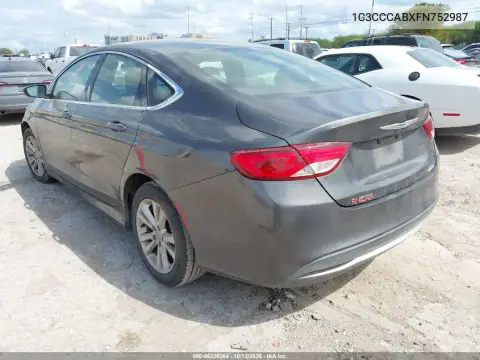 1C3CCCABXFN752987 — 2015 Chrysler 200, фото 4 з IAAI, Передня частина зліва