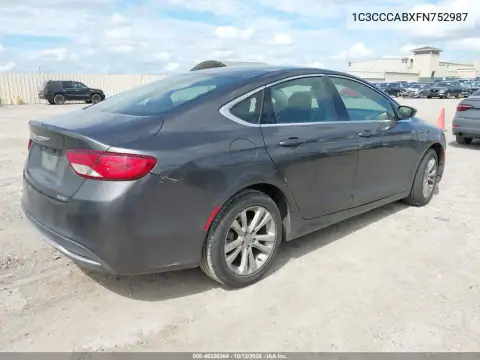 1C3CCCABXFN752987 — 2015 Chrysler 200, фото 5 з IAAI, Передня частина зліва
