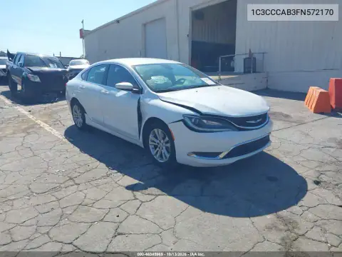 1C3CCCAB3FN572170 — 2015 Chrysler 200, Передняя часть, фото до ремонта