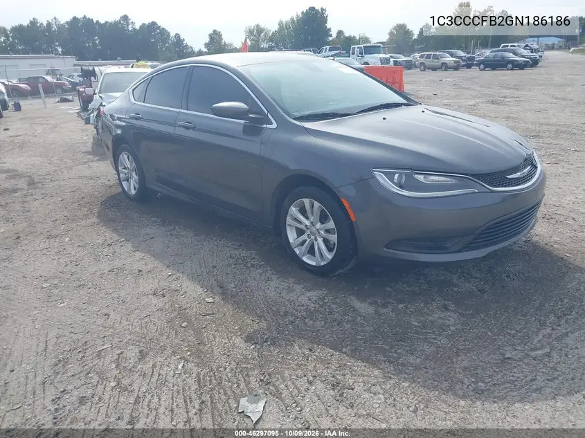 2016 Chrysler 200 Touring VIN 1C3CCCFB2GN186186 фото 2