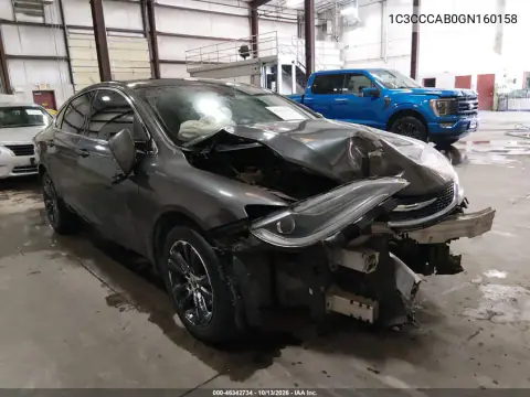 1C3CCCAB0GN160158 — 2016 Chrysler 200, Передняя часть, фото до ремонта