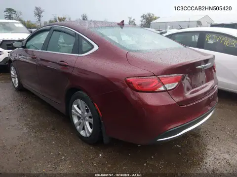 1C3CCCAB2HN505420 — 2017 Chrysler 200, photo 4 from IAAI, Right side