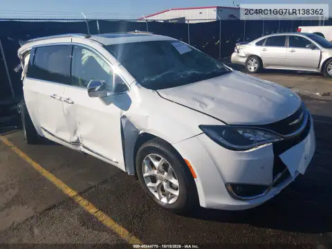 2C4RC1GG7LR138362 — 2020 Chrysler Pacifica, Parte delantera y trasera, fotos antes de reparar