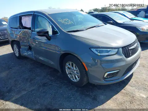2C4RC1BG6SR569832 — 2025 Chrysler Pacifica, მარჯვენა მხარე, ფოტოები შეკეთებამდე