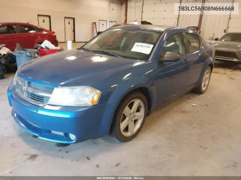 2008 Dodge Avenger Sxt VIN 1B3LC56R08N666668 фото 2